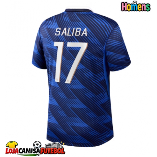 Camisa de Futebol França William Saliba #17 Equipamento Principal Mundo 2026 Manga Curta